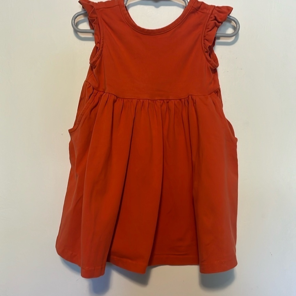 Hanna Andersson Super Soft Red Pepper Skater Dress Size 85